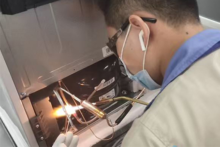 midea refrigerator copper tube brazing